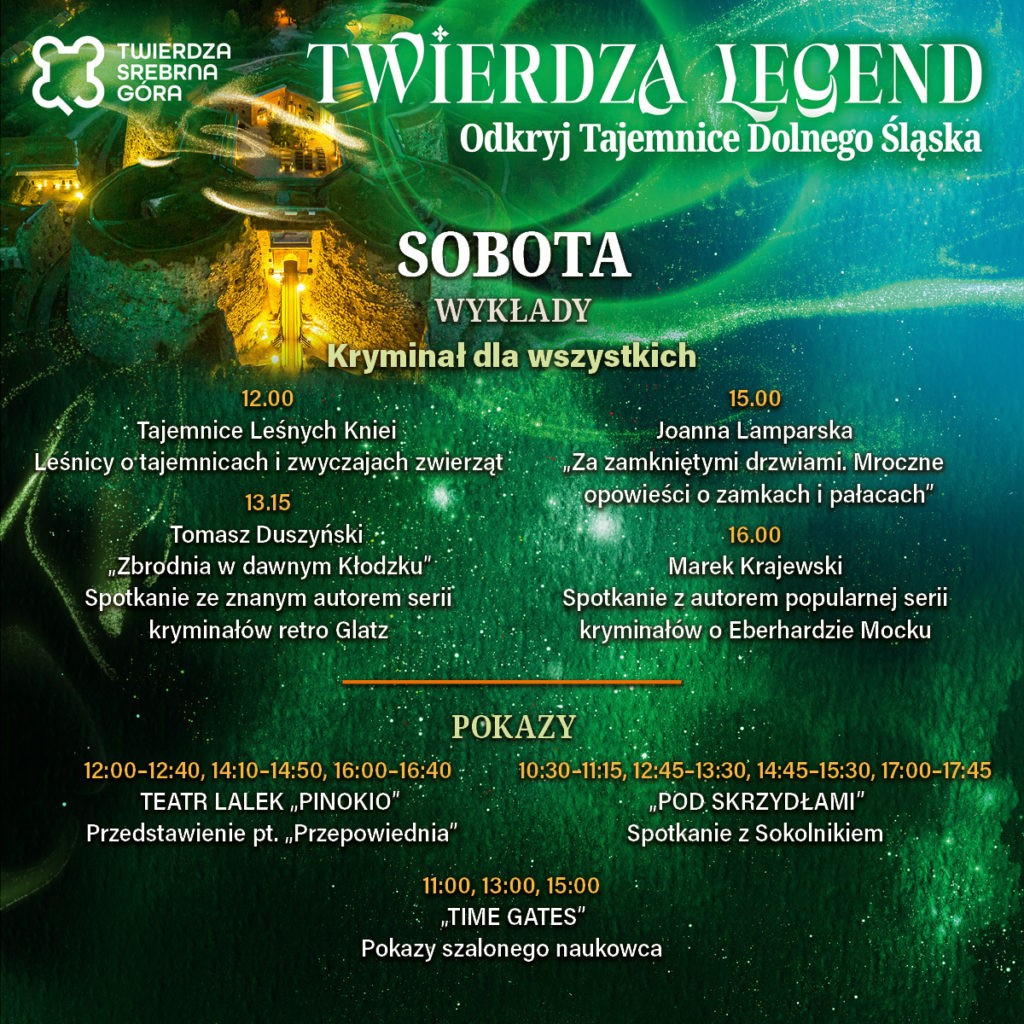 Twierdza Srebrna góra - program wydarzenia sobota