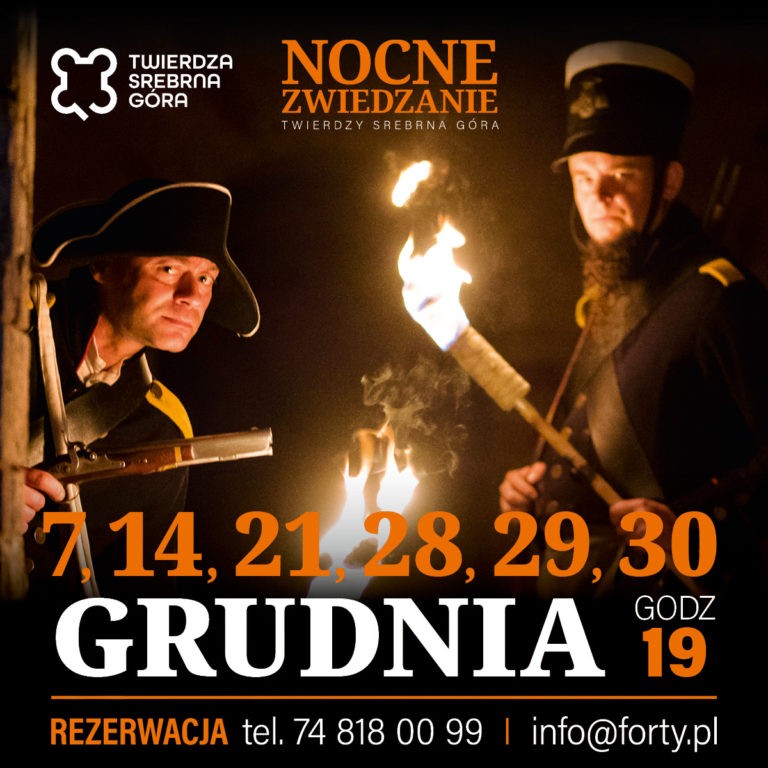 Twierdza Srebrna góra - nocne zwiedzanie