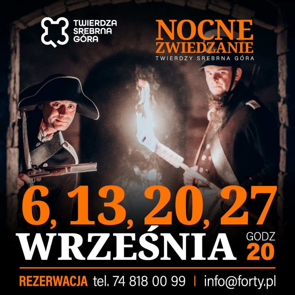 Nocne zwiedzanie twierdzy Srebrna Góra