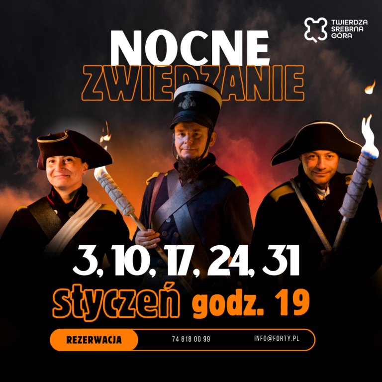 Nocne zwiedzanie twierdzy Srebrna Góra