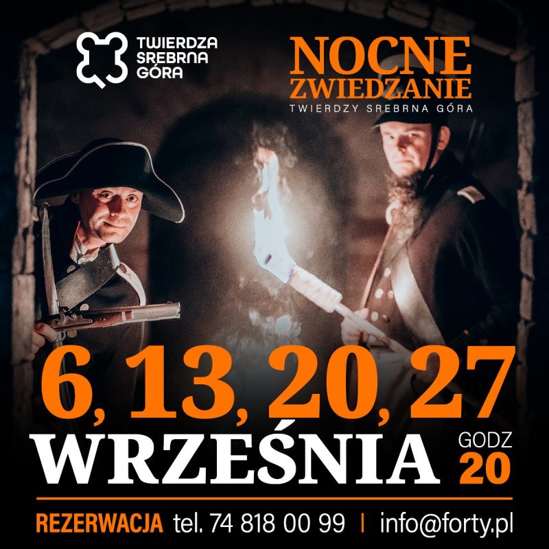 Nocne zwiedzanie twierdzy Srebrna Góra